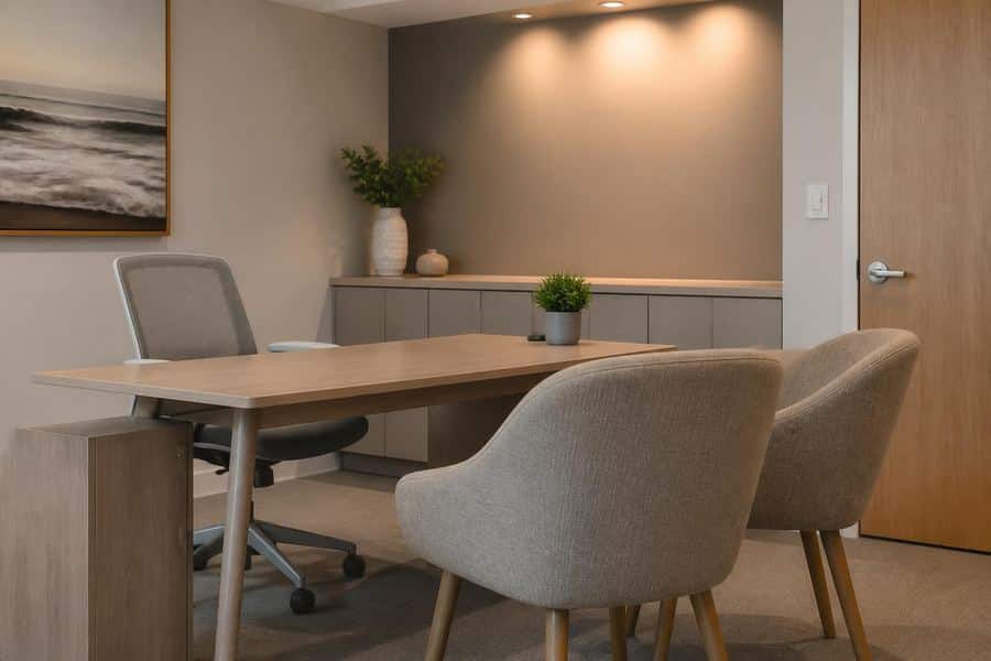 Private, comfortable clinical consultation room interior
