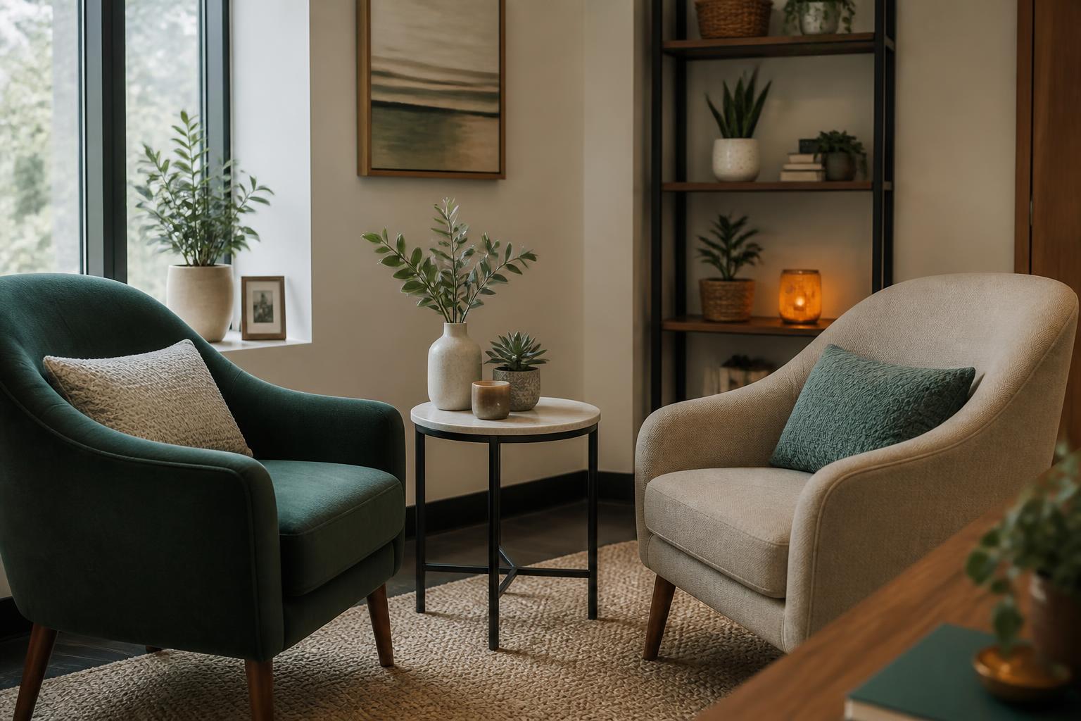 Private clinic consultation room set up for a conversation about pelvic floor support
