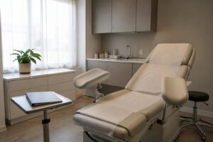 A calm, private gynecology consultation room representing FemRenew's non-surgical, non-hormonal approach to care